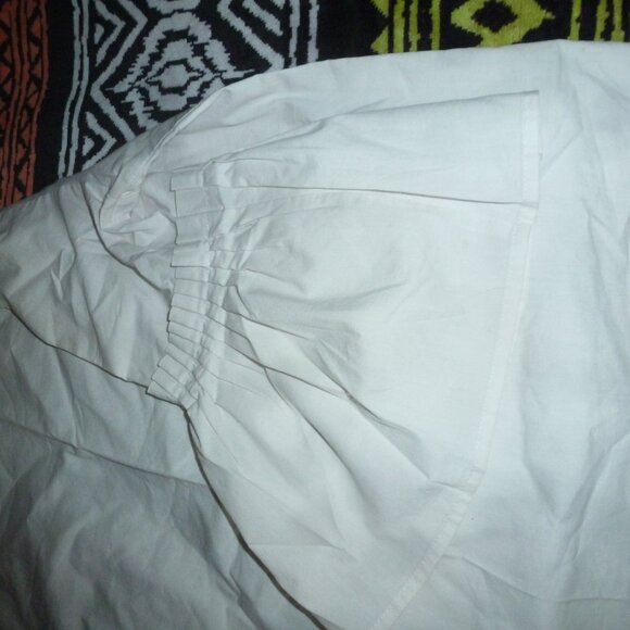 Sexy - super cute  Marled Womens Bell Sleeve Poplin Top sz L - Picture 7 of 9